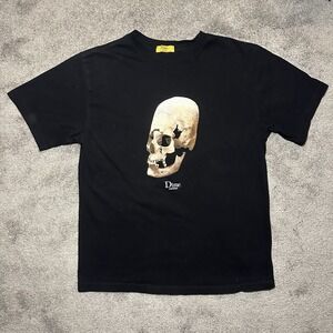 Dime Dig T-Shirt Mens Medium Black Skull Graphic Skateboard Montreal